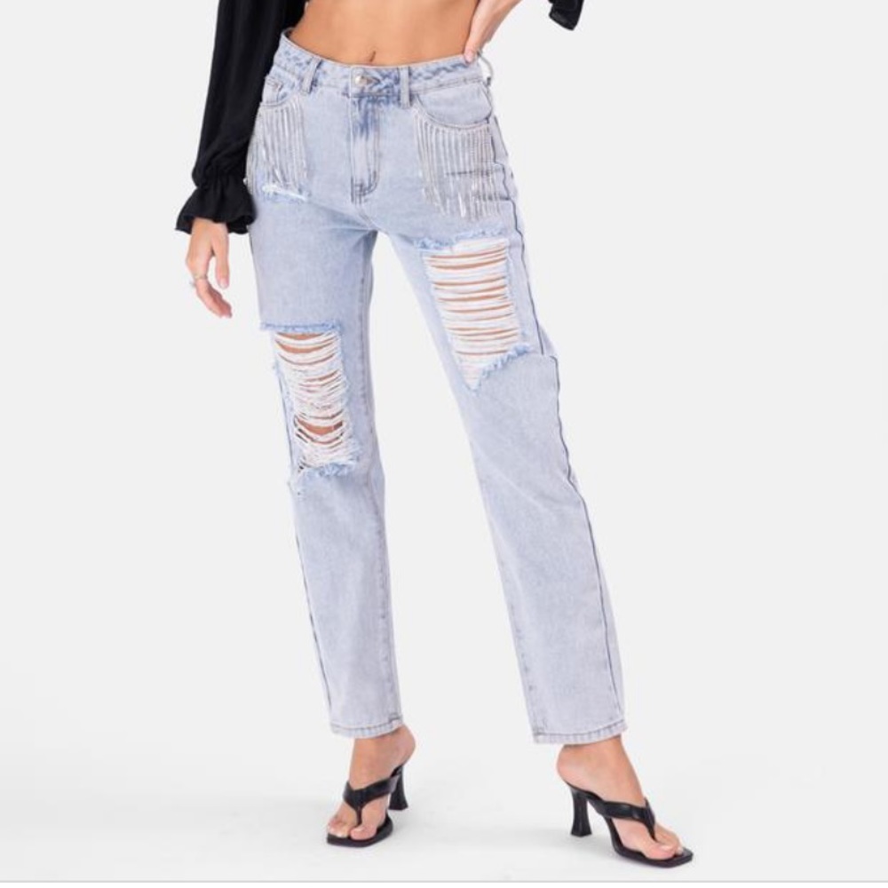 Rhinestone jeans